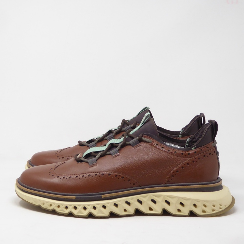 Cole Haan Mens 5.Zerogrand Wingtip Oxford British Tan Leather C36511 Size 13 - Picture 5 of 10